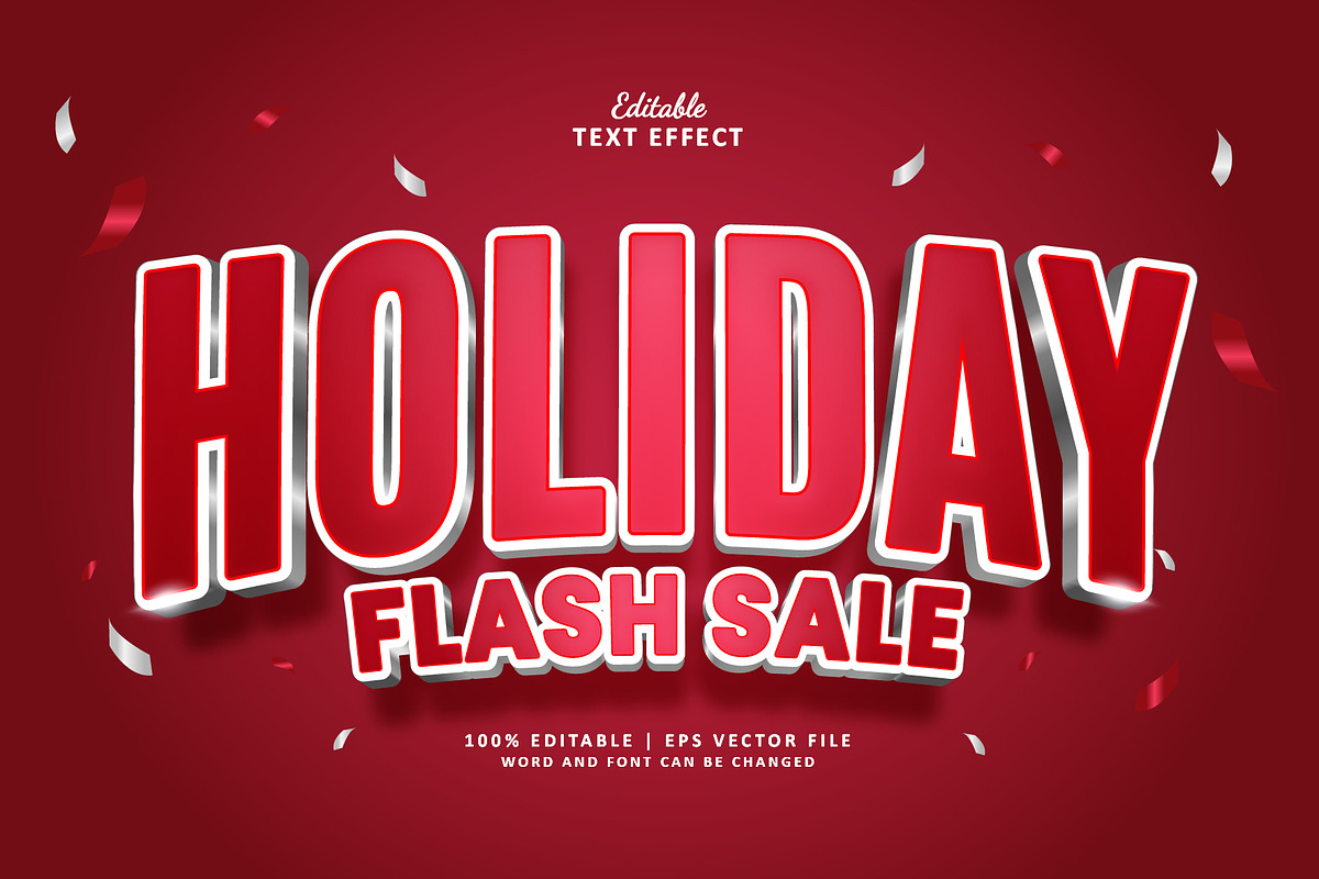 Text Effect Holiday Flash Sale, a Layer Style Add-On by Navy Graphic (Photo 1 of 2)