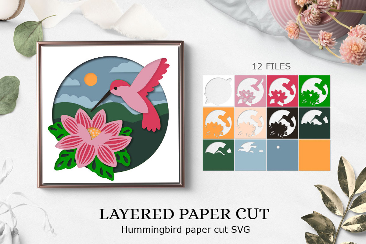 Hummingbird Layered papercut, an Animal 3D Model by Luba Vega (Photo 1 of 3)