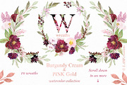 Burgundy flowers USA states, an Illustration by LABFcreations (Thumbnail 6 of 10)