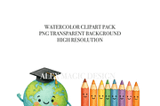 Cute School Clipart Set, a Decorative Illustration by Pati Charm Studio (Thumbnail 5 of 8)