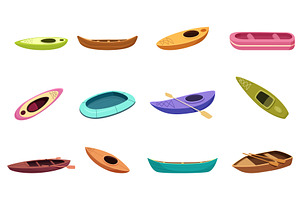 Cartoon rafting boats. Inflatable, a Sport Illustration by Stock-Smart-Start