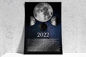 Moon Calendar 2022 Real