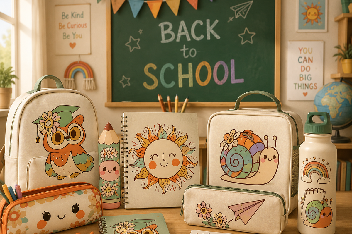 RETRO GROOVY BACK TO SCHOOL CLIPART, an Object Illustration by Daring Digies (Photo 11 of 11)