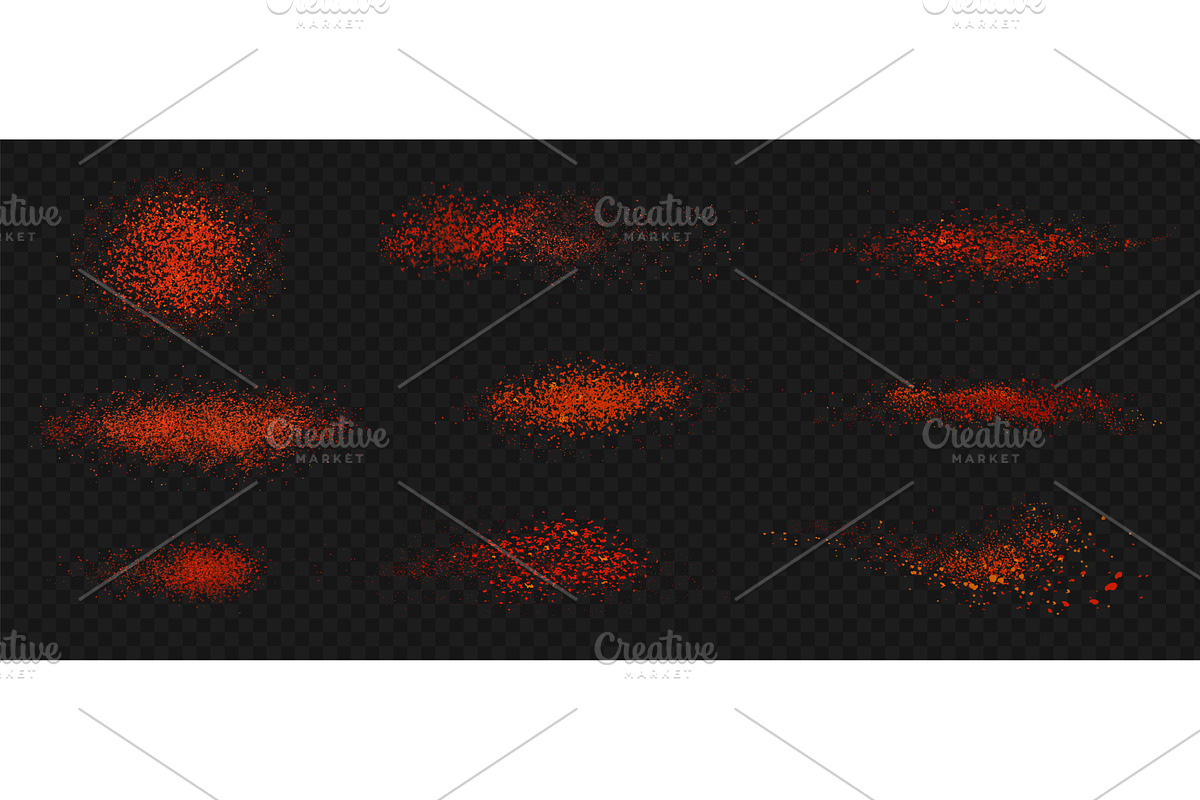 Chili pepper powder. Red paprika, a Food Illustration by Frogella