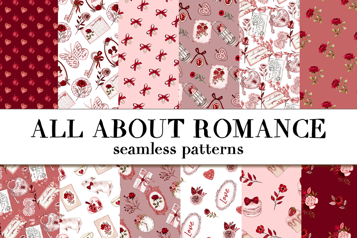 Valentines Seamless Pattern, a Pattern Graphic by Rosabebe