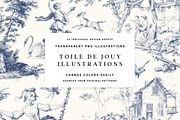 Victorian Toile PNG Illustration Kit, a Decorative Illustration by Century Library (Thumbnail 1 of 8)