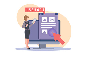 Search optimization. Increased, a Technology Illustration by YummyBuum