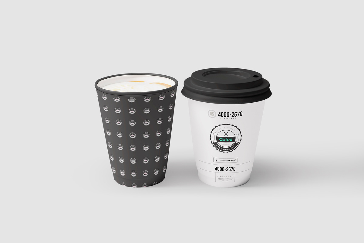 Coffe Paper Cups Mock-up 2, a Cups & Container Mockup by Nevada63 (Photo 3 of 4)
