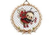 Whimsical Spring Bee Clipart PNG, an Illustration by DreamArtGraphic (Thumbnail 6 of 8)