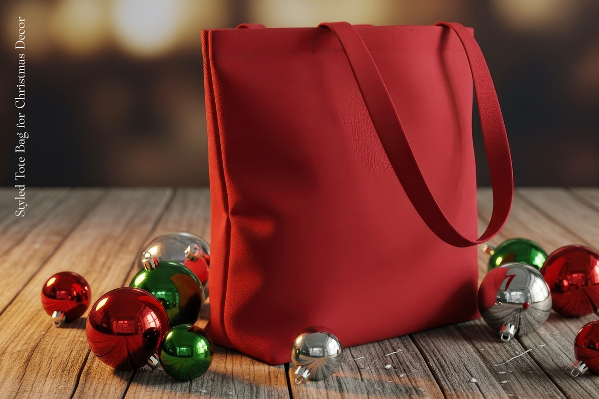 Christmas Tote Bag - Bundle 100 JPG, a Household Mockup by KennedyStudio (Photo 8 of 16)