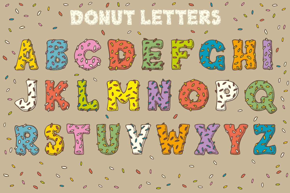 Donut  Letters, an Illustration by DeepFuze (Photo 2 of 4)