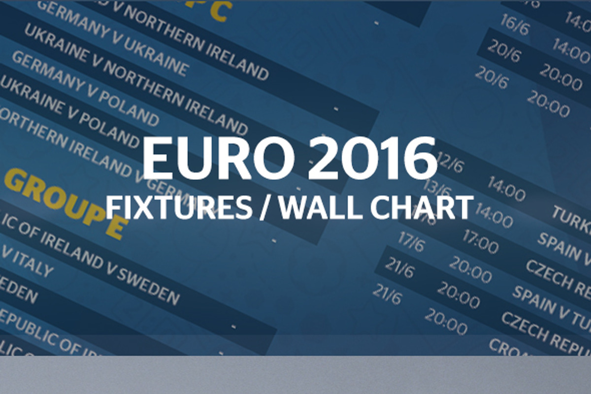 Uefa Euro 2016 - Fixtures Wall Chart, a Flyer Template by Zlaws (Photo 2 of 2)