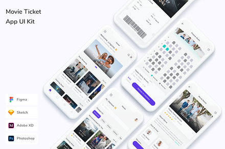 Movie Ticket App UI Kit, an UI Kit Template by Betush