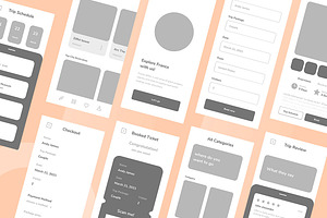 Travel Service Wireframe Apps