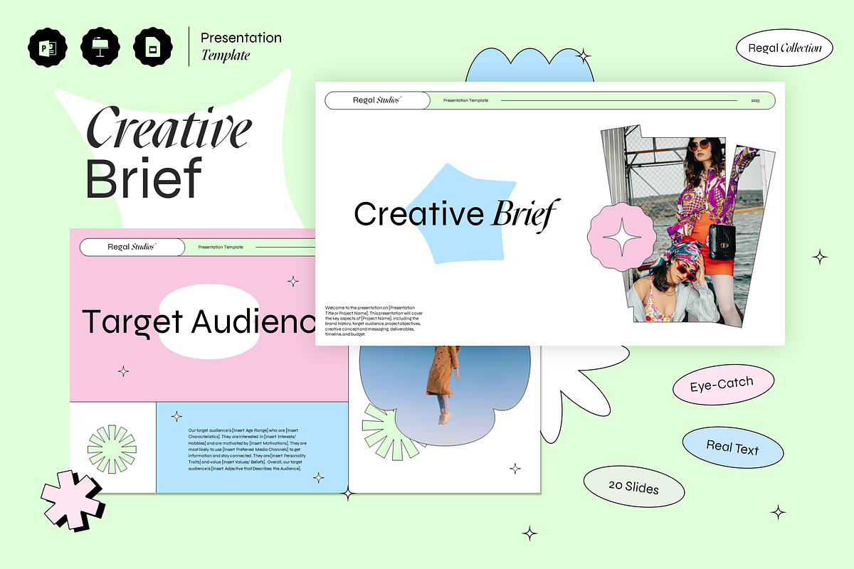 Regal - Creative Brief, a Presentation Template by Sixtysix Labs (Photo 1 of 8)