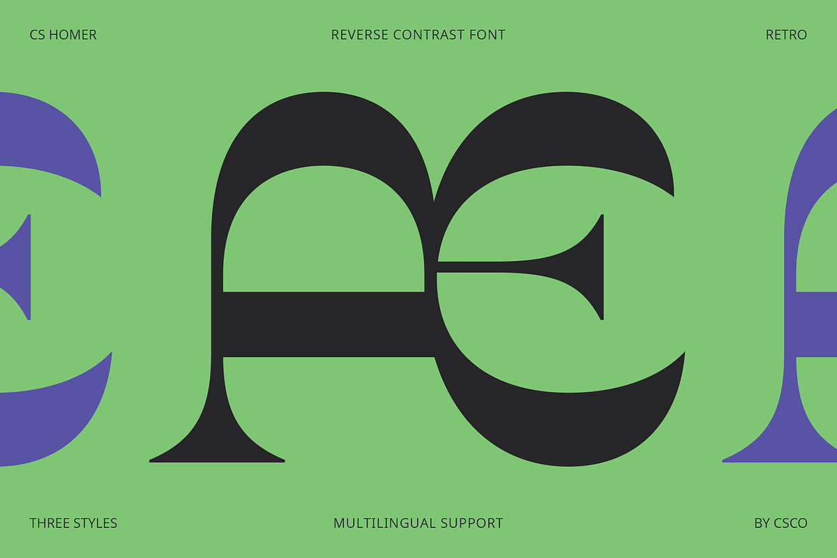 CS Homer - Reverse Contrast Font preview 2