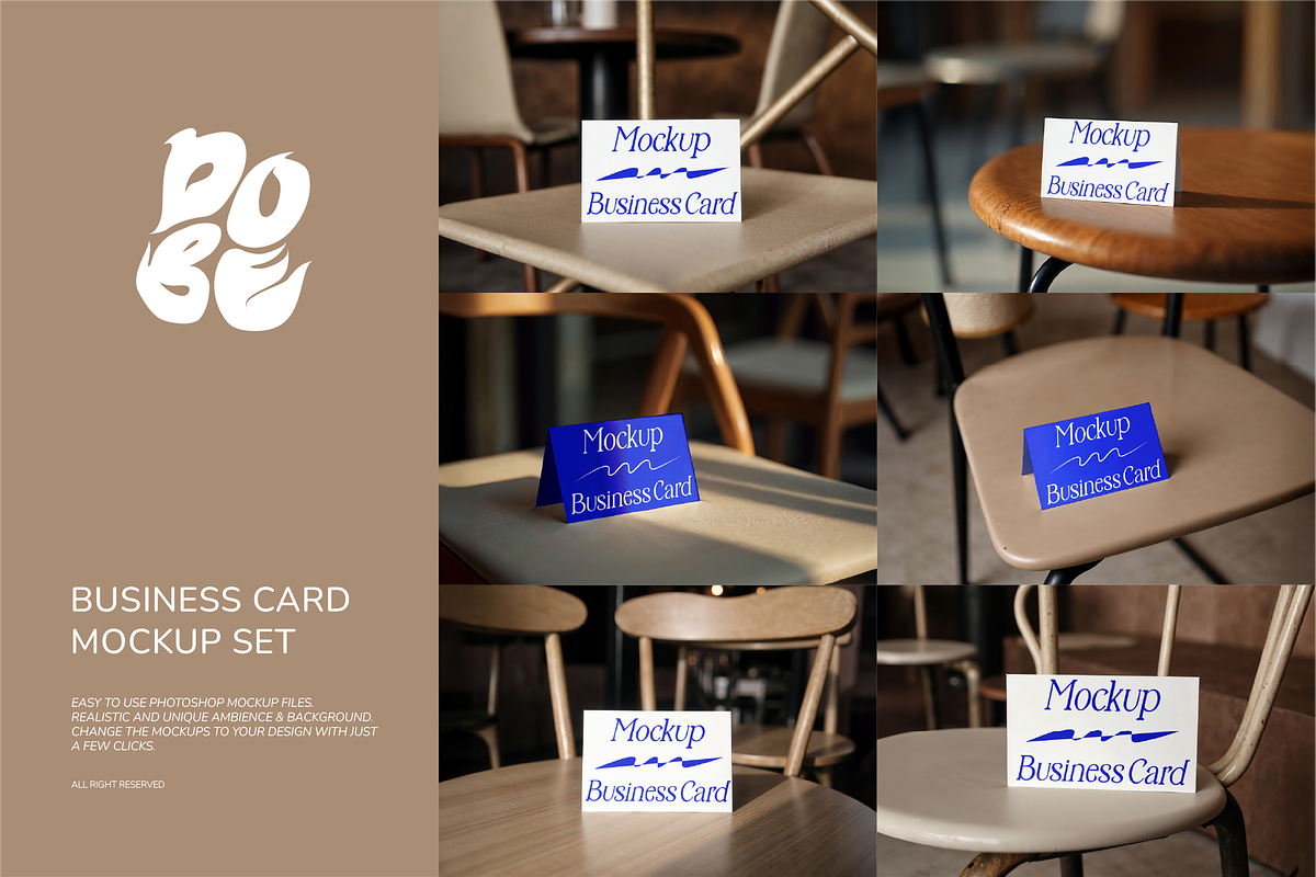 Business Card Mockup Set, a Books & Magazine Mockup by DOBE Studio (Photo 1 of 9)