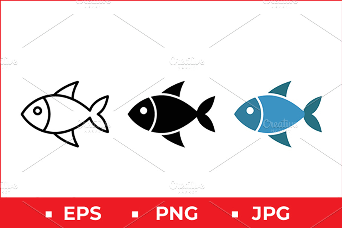 Geometric Fish Vector Icon Graphic, a Solid Icon by Artonix (Photo 1 of 2)