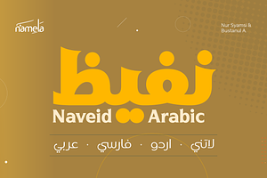 Naveid Latin & Arabic Font Black, a Serif Font by Namela Studio