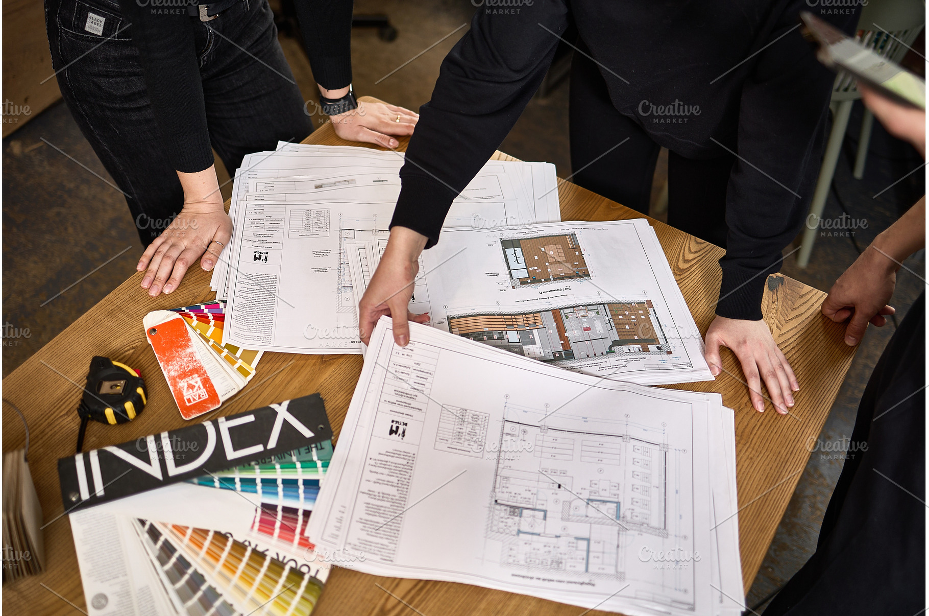 Architectural team reviewing, an Architecture Photo by wip3out