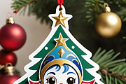 10 Festive Clown Ornaments Bundle, an Illustration by ETARA by Mea Hau (Thumbnail 4 of 6)