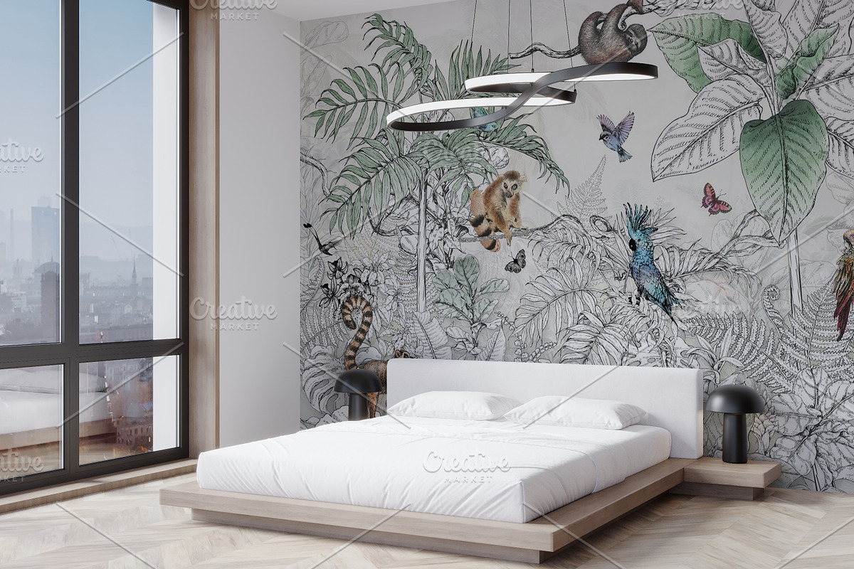 Wallpaper mockup | Luxury bedroom, a Household Mockup by Hunny Badger (Photo 5 of 6)