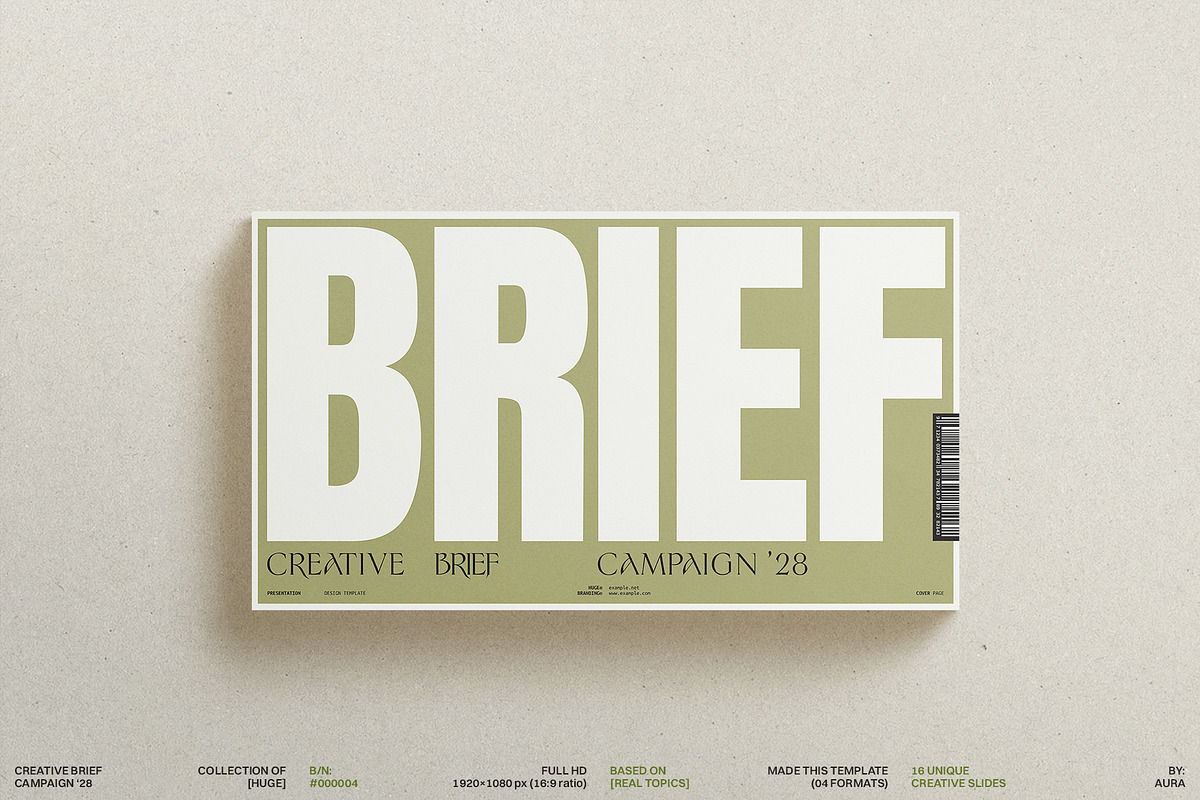 HUGE | Creative Brief Campaign, a Presentation Template by ArtisanaAura (Photo 9 of 10)