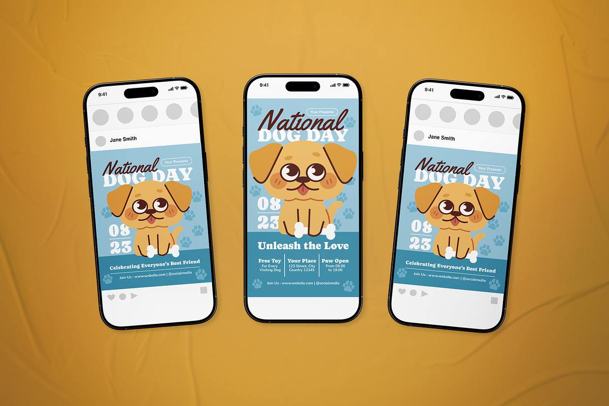 National Dog Day Event Flyer Set, a Flyer Template by The Good Store (Photo 2 of 2)