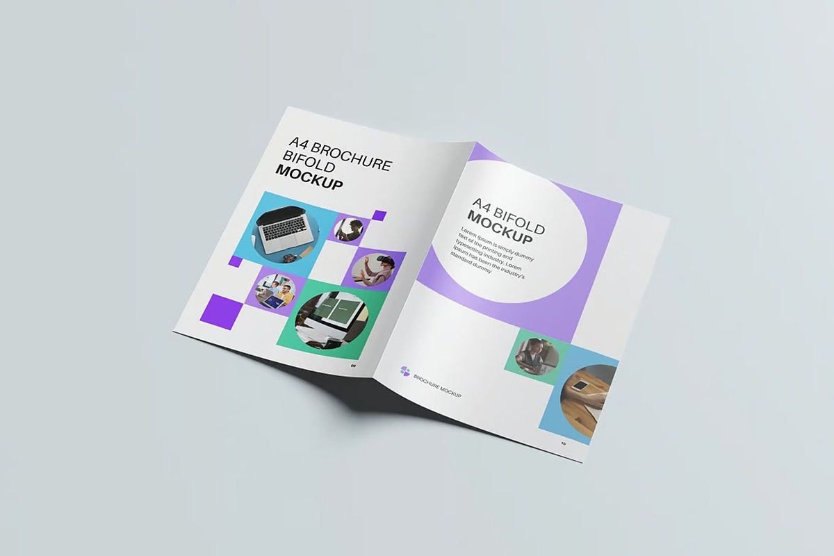A4 Bifold Brochure Mockup, an Advertising Mockup by Se٧enStudio (Photo 6 of 6)