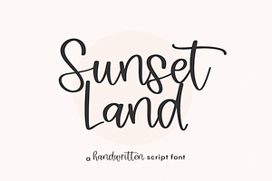 Sunset Land Modern Script Font