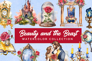 Beauty and the Beast Watercolors
