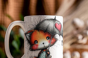 Cute Valentine Girls & Sweet Animals, an Illustration by one-touch (Thumbnail 5 of 9)