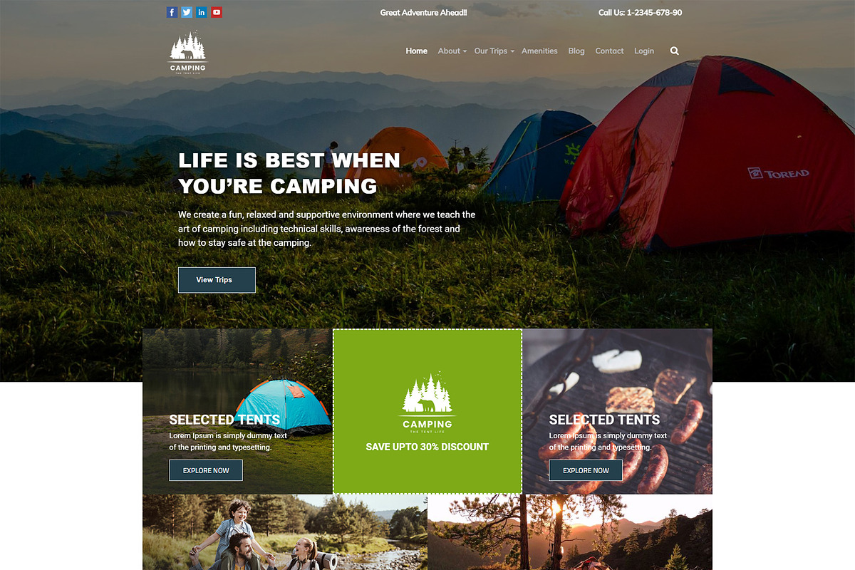 Camping Responsive WordPress Theme