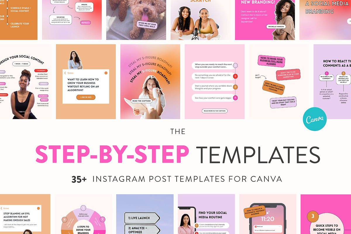 Step-by-Step Instagram Posts Pack, a Social Media Template by My Social Boutique (Photo 1 of 8)