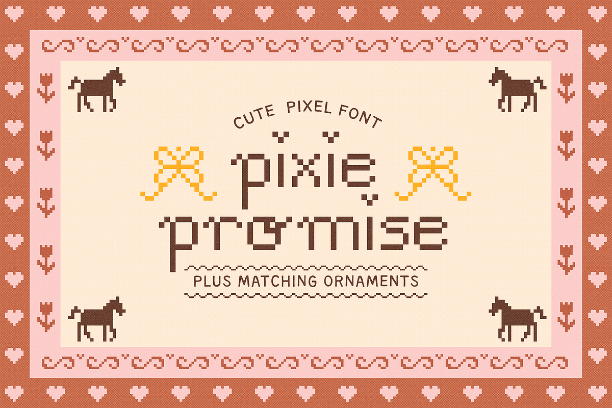PIXIE PROMISE | CUTE PIXEL FONT, a Blackletter Font by Maria Feliz Fonts (Photo 1 of 10)