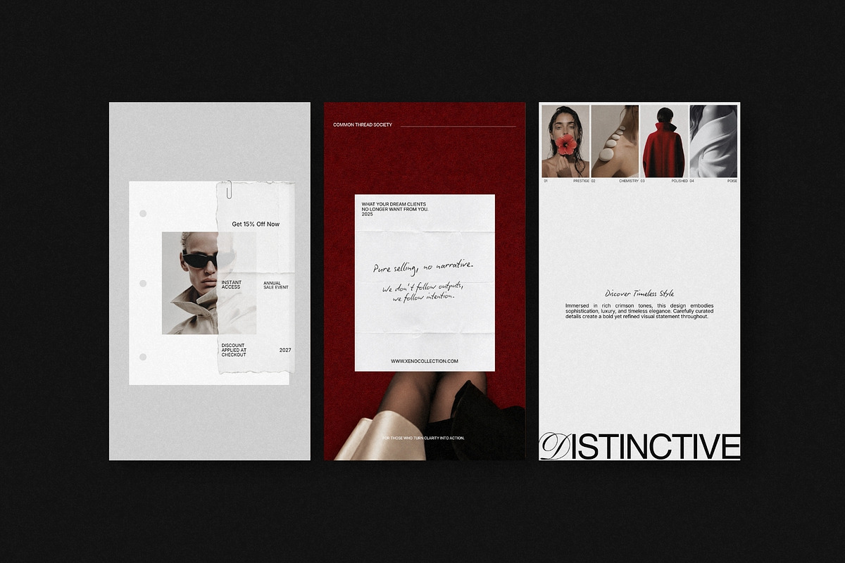 XENO | Instagram STORIES Bundle, a Social Media Template by The Aesthetic Studio (Photo 6 of 10)