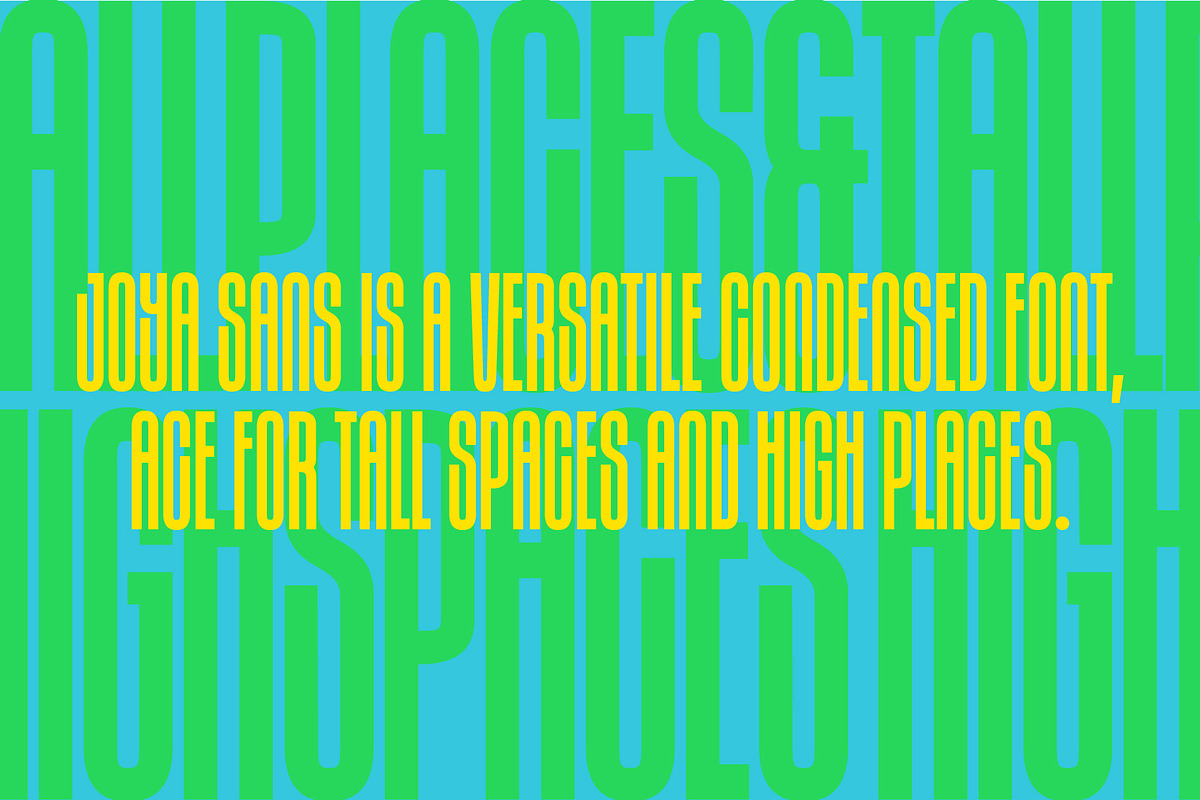 Joya Sans — Condensed Display Font, a Sans Serif Font by B:TYPE (Photo 8 of 10)