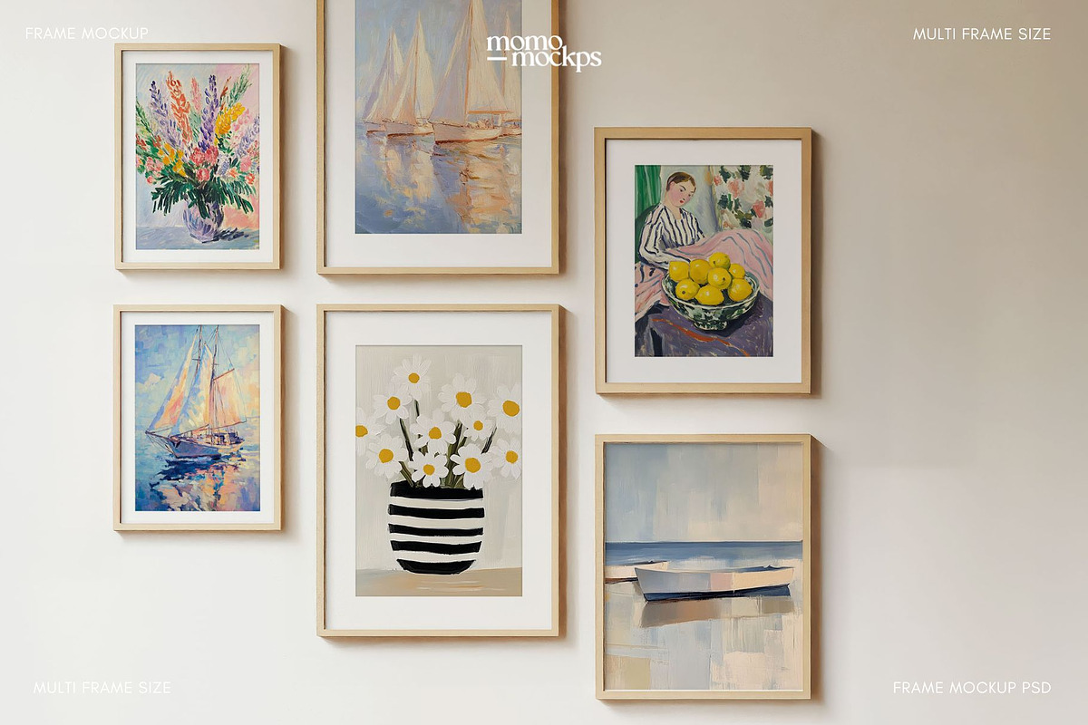 Gallery Wall Art Frame Mockup- PSD, a Household Mockup by momomockps (Photo 5 of 9)