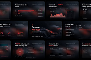 Dark Pitch Deck for AI SaaS Startups