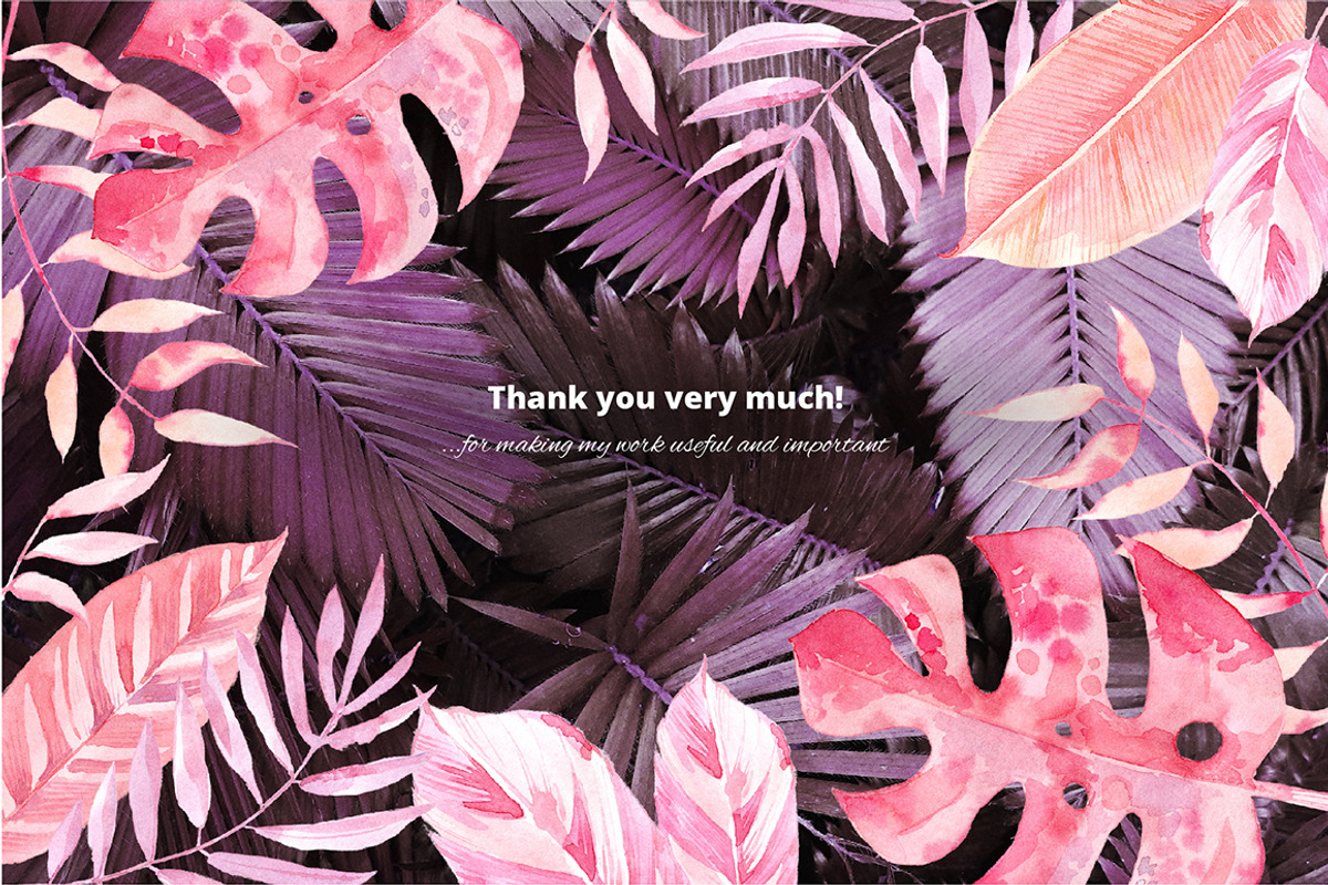 Sunset in the Tropics graphic set., a Decorative Illustration by Dinkoobraz (Photo 9 of 9)