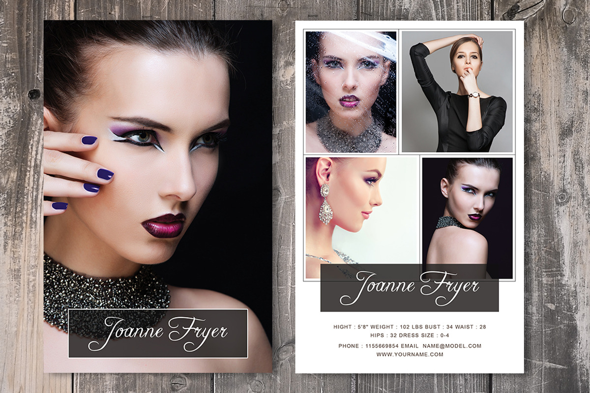 Modeling Comp Card V22, a Card Template by Madhabi Studio