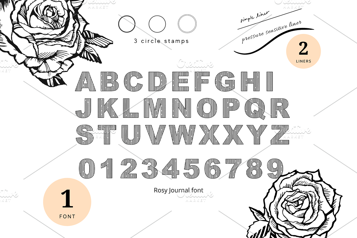 Procreate Tattoo Rose Stamps Floral, a Brush Add-On by Artbykimmyw (Photo 3 of 3)