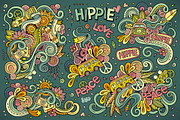 Hippie Doodles Designs Big Set, a Decorative Illustration by BALABOLKA (Thumbnail 3 of 10)