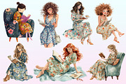 Girl in Floral Dress Read Book, a Graphic by CitraGraphics (Thumbnail 3 of 4)