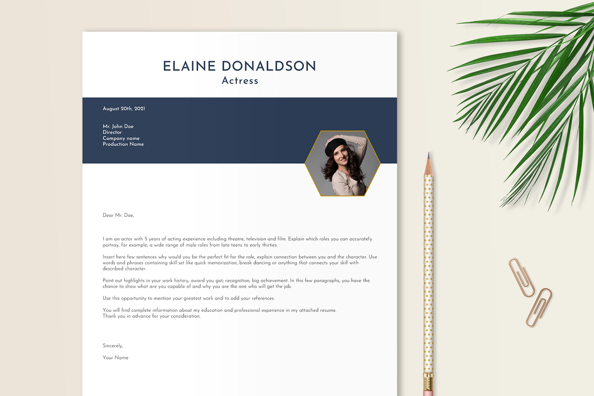 Resume Template for Actor, Actress, a Resume Template by Stanin Studio (Photo 5 of 10)