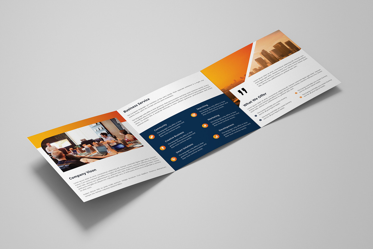 Corporate Square Tri-fold Brochure, a Brochure Template by UI_Expert