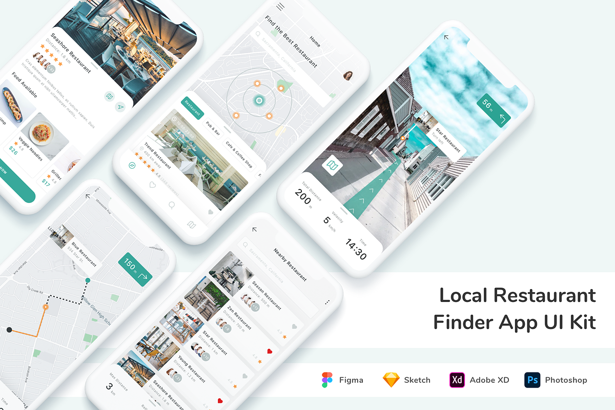 Local Restaurant Finder App UI Kit, an UI Kit Template by Betush