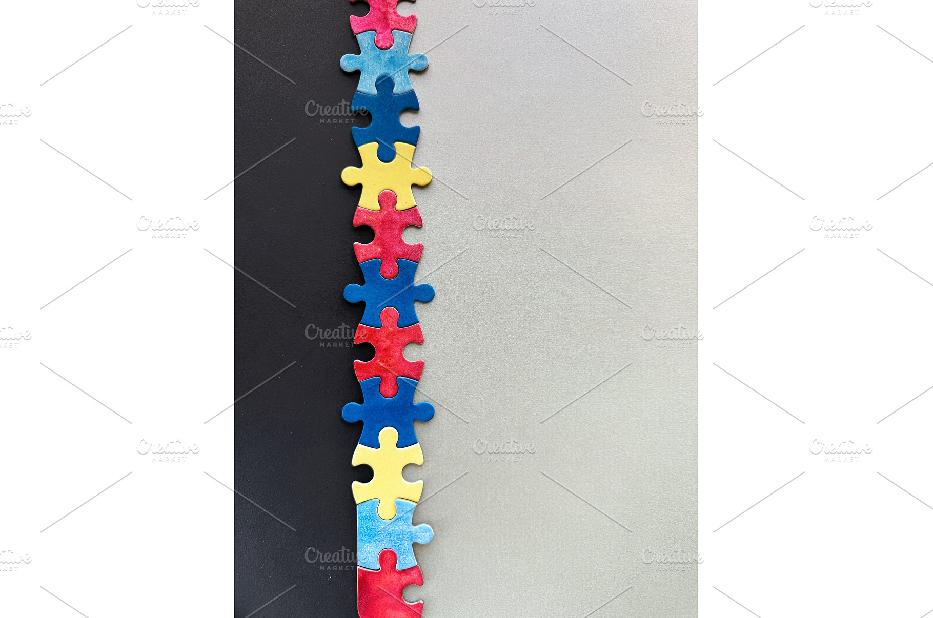 Vertical arrangement of colorful, an Abstract Photo by tilialucida