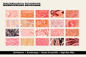 Swirls & Waves - Vector/JPG Patterns