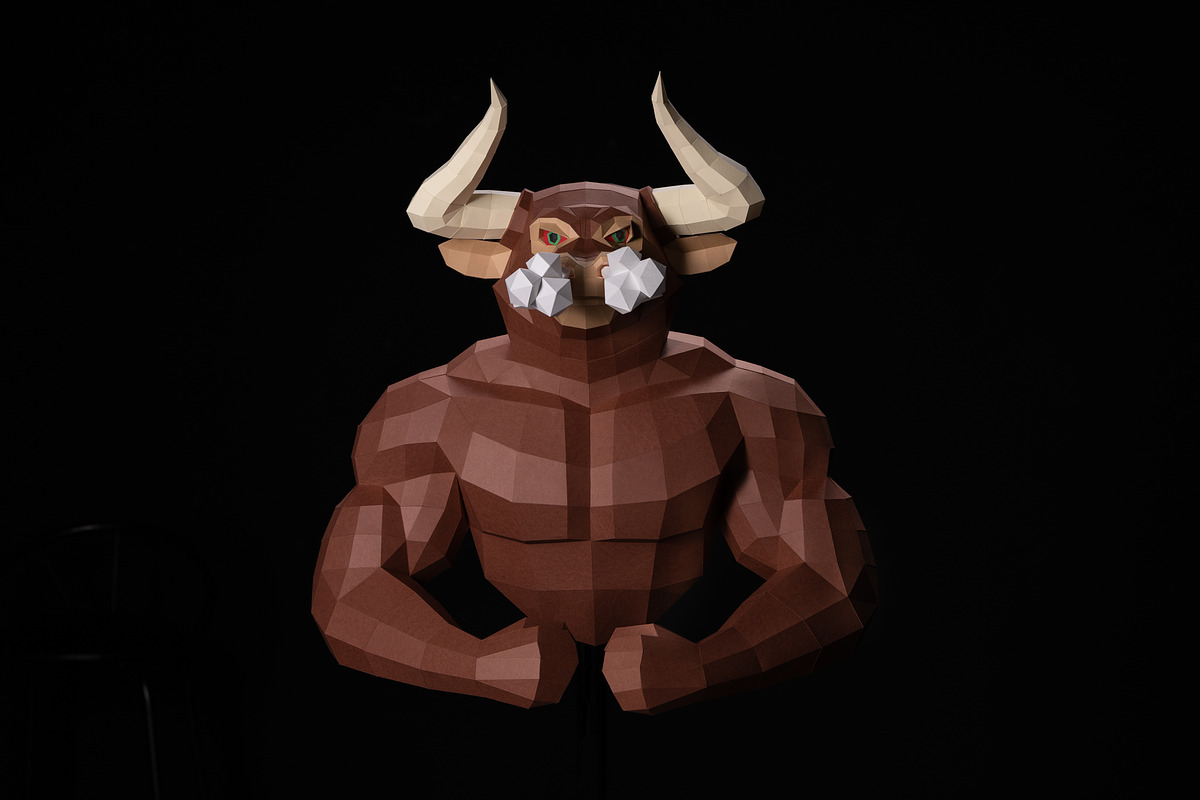 DIY Bull bodybuilder 3D template, a Templates & Theme by PolyFish (Photo 3 of 6)